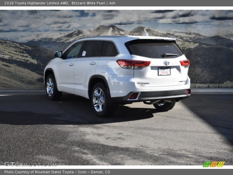 Blizzard White Pearl / Ash 2018 Toyota Highlander Limited AWD
