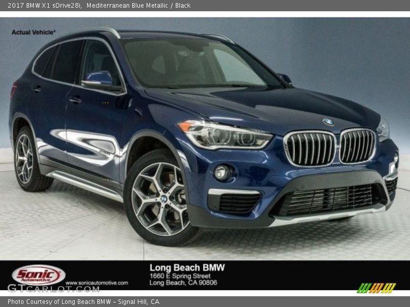 Mediterranean Blue Metallic / Black 2017 BMW X1 sDrive28i