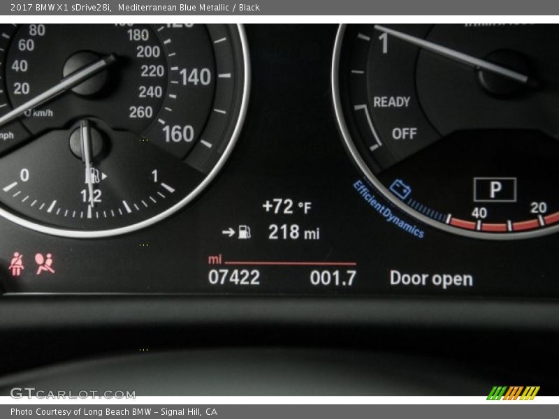 Mediterranean Blue Metallic / Black 2017 BMW X1 sDrive28i