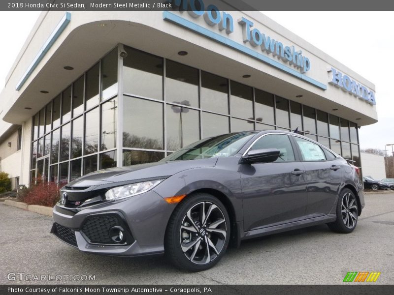 Modern Steel Metallic / Black 2018 Honda Civic Si Sedan