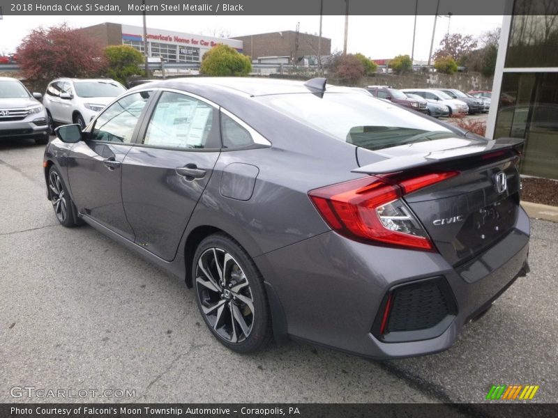 Modern Steel Metallic / Black 2018 Honda Civic Si Sedan