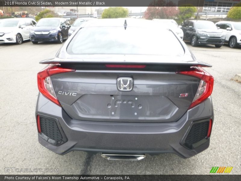 Modern Steel Metallic / Black 2018 Honda Civic Si Sedan