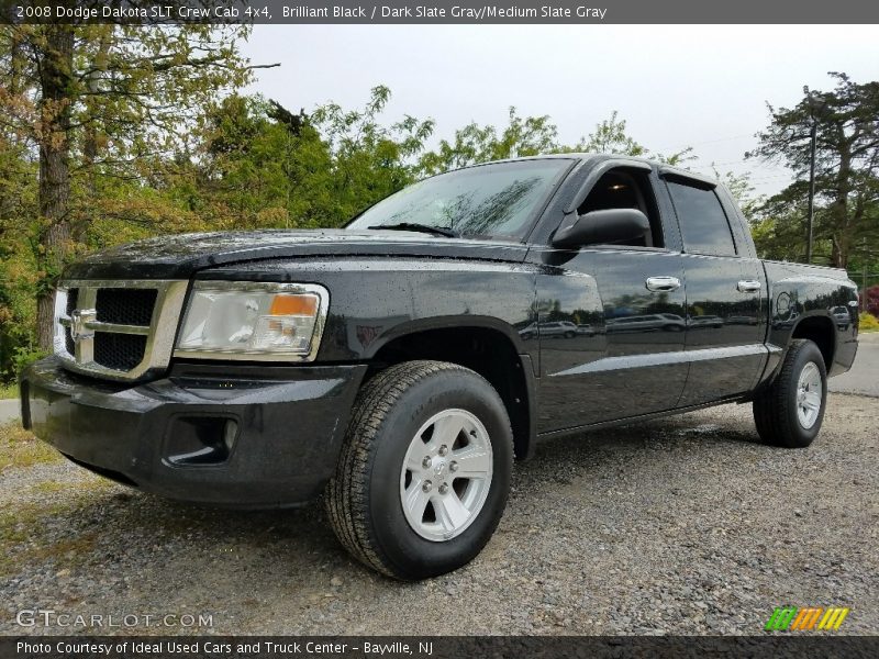 Brilliant Black / Dark Slate Gray/Medium Slate Gray 2008 Dodge Dakota SLT Crew Cab 4x4