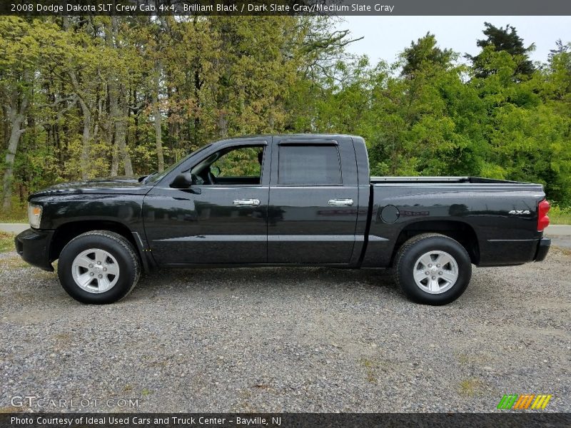 Brilliant Black / Dark Slate Gray/Medium Slate Gray 2008 Dodge Dakota SLT Crew Cab 4x4