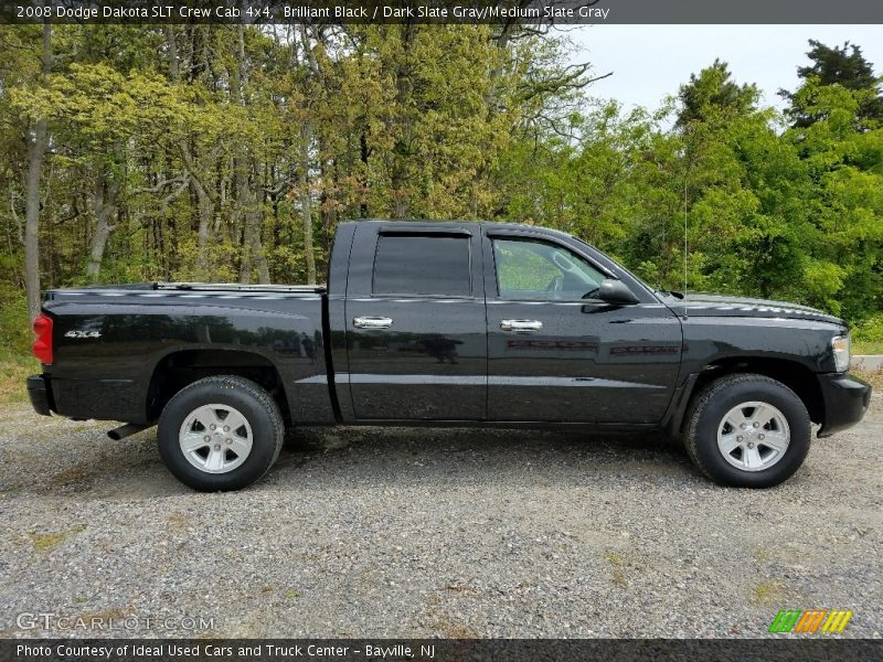 Brilliant Black / Dark Slate Gray/Medium Slate Gray 2008 Dodge Dakota SLT Crew Cab 4x4