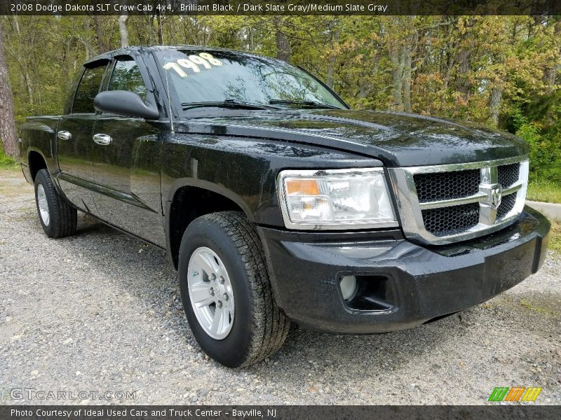 Brilliant Black / Dark Slate Gray/Medium Slate Gray 2008 Dodge Dakota SLT Crew Cab 4x4