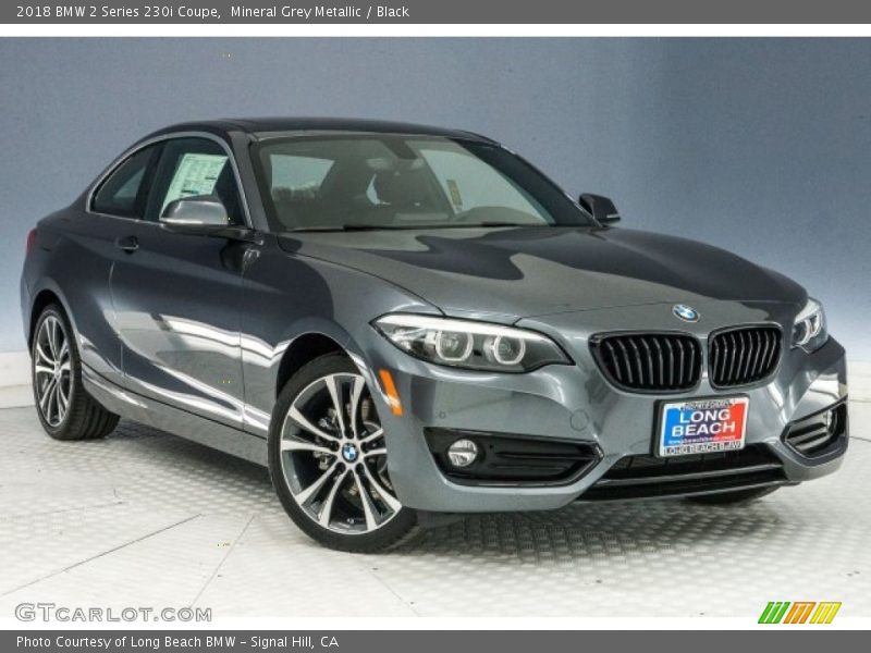 Mineral Grey Metallic / Black 2018 BMW 2 Series 230i Coupe