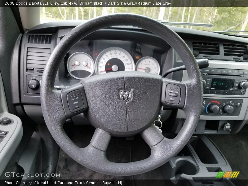 Brilliant Black / Dark Slate Gray/Medium Slate Gray 2008 Dodge Dakota SLT Crew Cab 4x4