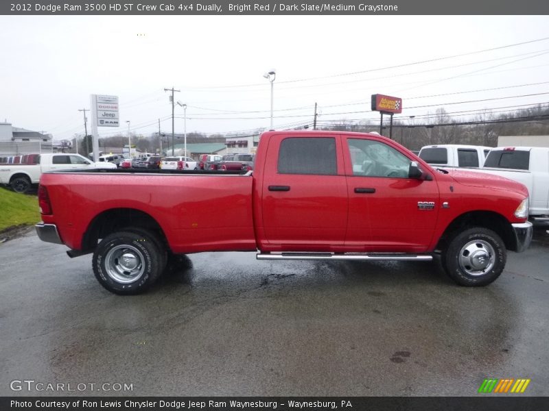 Bright Red / Dark Slate/Medium Graystone 2012 Dodge Ram 3500 HD ST Crew Cab 4x4 Dually