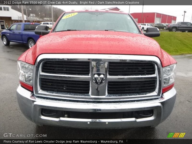 Bright Red / Dark Slate/Medium Graystone 2012 Dodge Ram 3500 HD ST Crew Cab 4x4 Dually