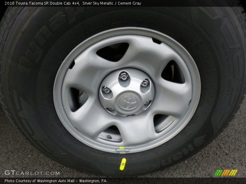 Silver Sky Metallic / Cement Gray 2018 Toyota Tacoma SR Double Cab 4x4