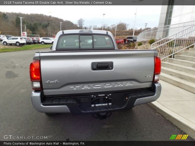 Silver Sky Metallic / Cement Gray 2018 Toyota Tacoma SR Double Cab 4x4