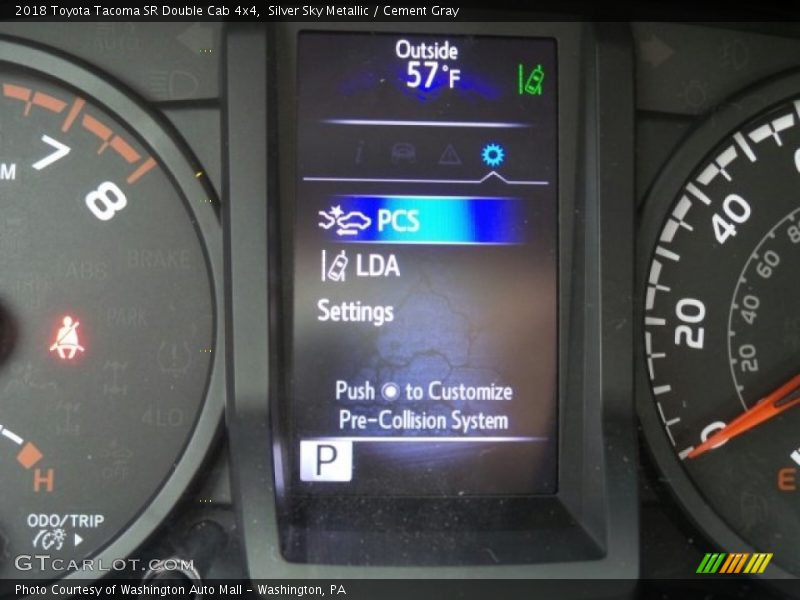 Silver Sky Metallic / Cement Gray 2018 Toyota Tacoma SR Double Cab 4x4