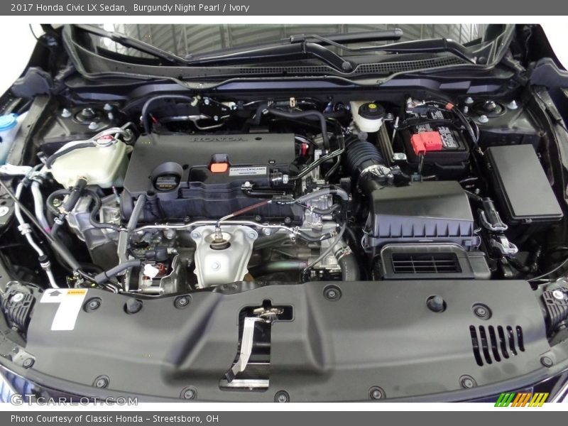 Burgundy Night Pearl / Ivory 2017 Honda Civic LX Sedan
