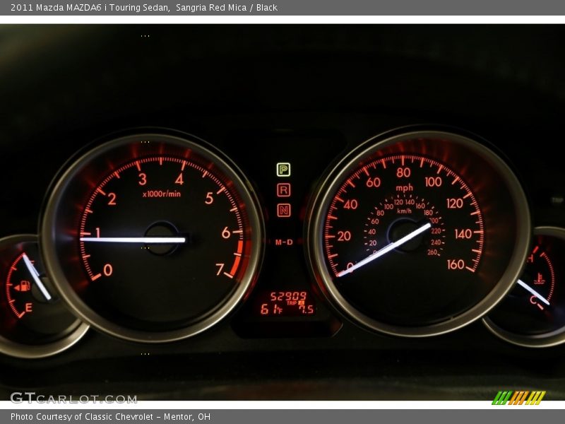 Sangria Red Mica / Black 2011 Mazda MAZDA6 i Touring Sedan