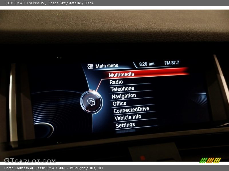Space Grey Metallic / Black 2016 BMW X3 xDrive35i