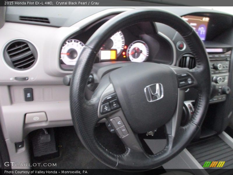 Crystal Black Pearl / Gray 2015 Honda Pilot EX-L 4WD
