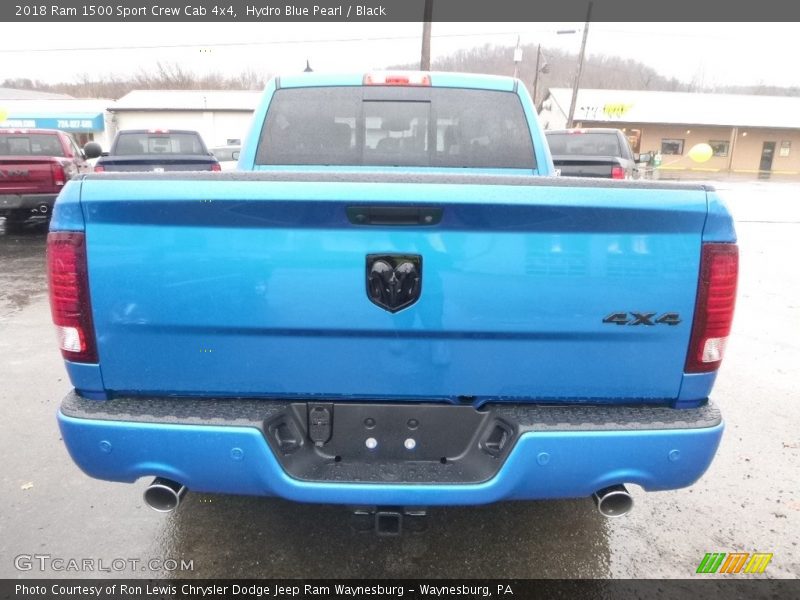 Hydro Blue Pearl / Black 2018 Ram 1500 Sport Crew Cab 4x4