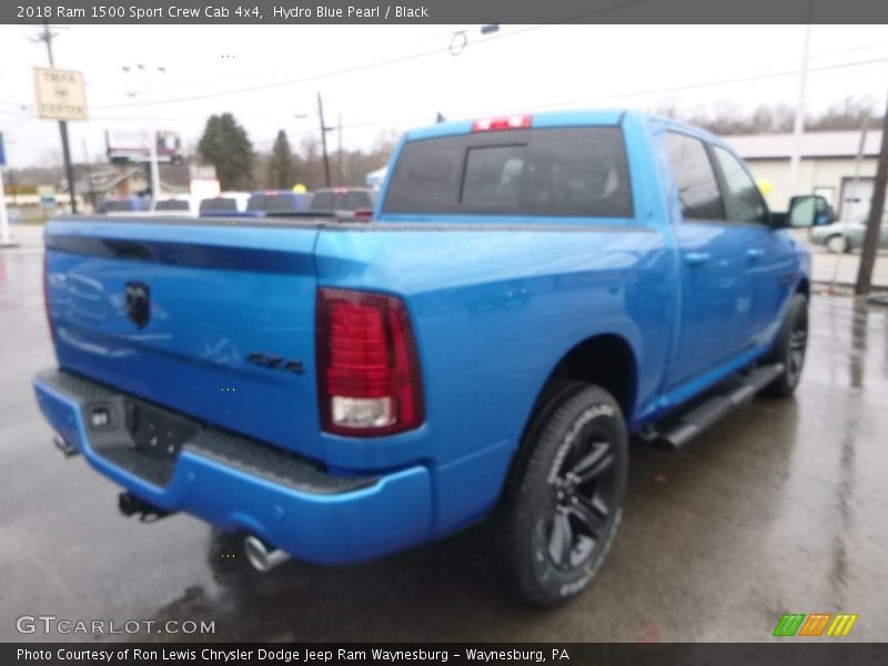 Hydro Blue Pearl / Black 2018 Ram 1500 Sport Crew Cab 4x4