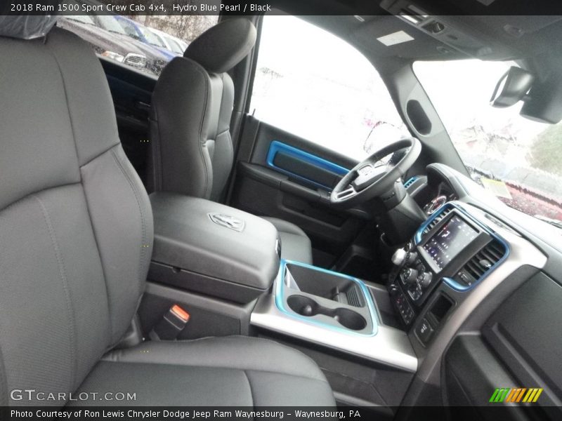 Hydro Blue Pearl / Black 2018 Ram 1500 Sport Crew Cab 4x4