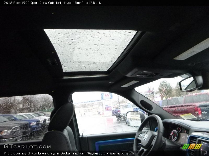 Hydro Blue Pearl / Black 2018 Ram 1500 Sport Crew Cab 4x4