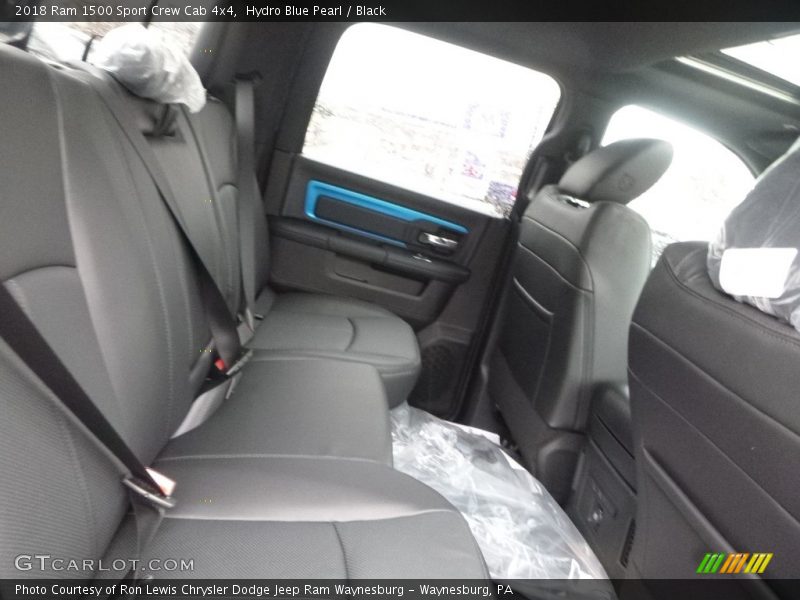 Hydro Blue Pearl / Black 2018 Ram 1500 Sport Crew Cab 4x4
