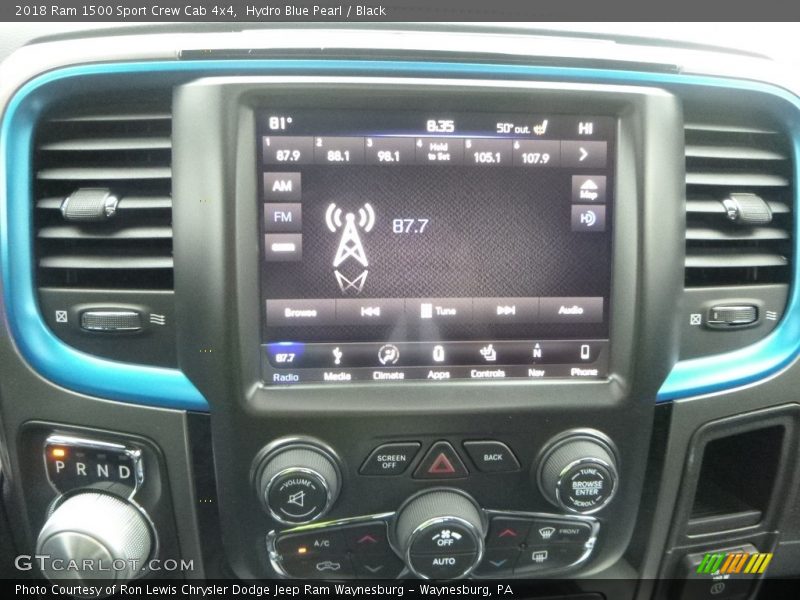 Hydro Blue Pearl / Black 2018 Ram 1500 Sport Crew Cab 4x4