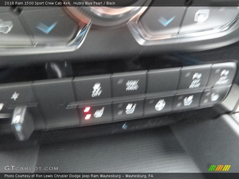 Hydro Blue Pearl / Black 2018 Ram 1500 Sport Crew Cab 4x4