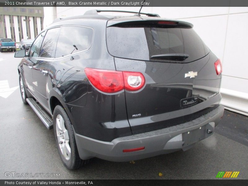 Black Granite Metallic / Dark Gray/Light Gray 2011 Chevrolet Traverse LT AWD