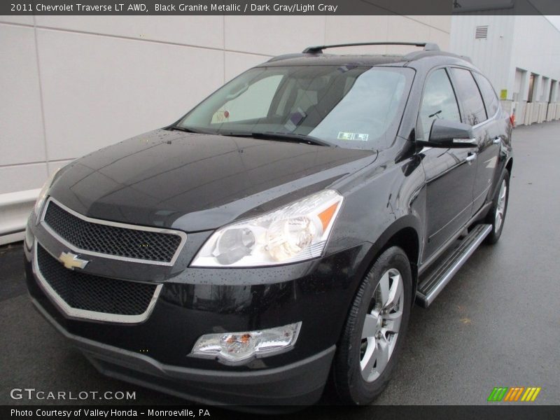 Black Granite Metallic / Dark Gray/Light Gray 2011 Chevrolet Traverse LT AWD