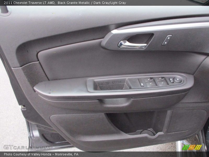 Black Granite Metallic / Dark Gray/Light Gray 2011 Chevrolet Traverse LT AWD
