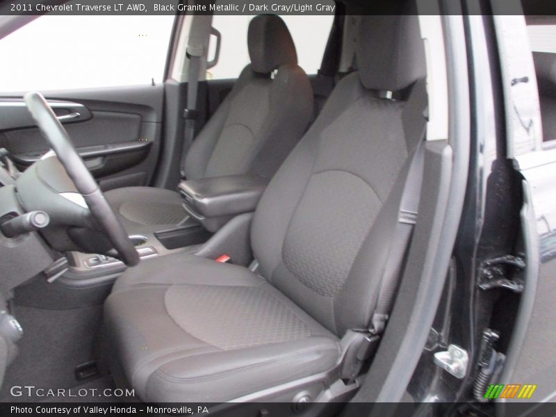 Black Granite Metallic / Dark Gray/Light Gray 2011 Chevrolet Traverse LT AWD