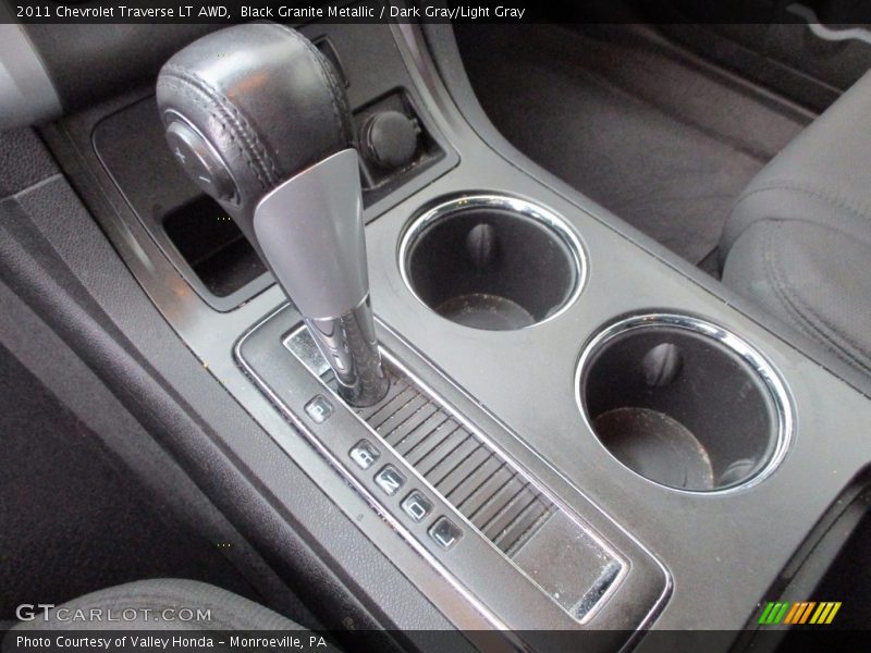 Black Granite Metallic / Dark Gray/Light Gray 2011 Chevrolet Traverse LT AWD