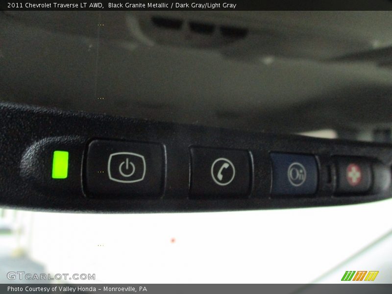 Black Granite Metallic / Dark Gray/Light Gray 2011 Chevrolet Traverse LT AWD