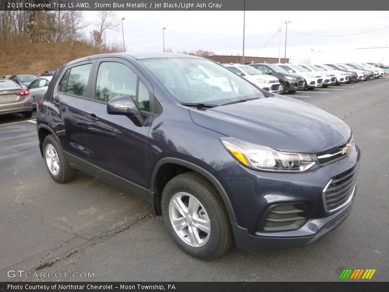 Storm Blue Metallic / Jet Black/Light Ash Gray 2018 Chevrolet Trax LS AWD