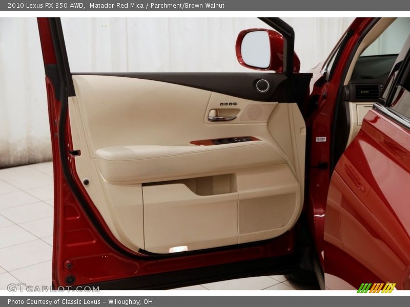 Matador Red Mica / Parchment/Brown Walnut 2010 Lexus RX 350 AWD