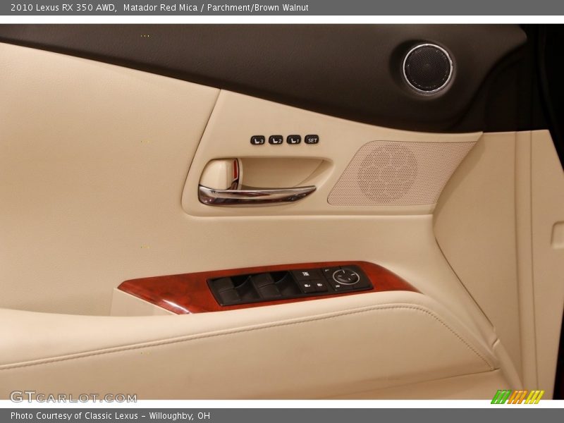 Matador Red Mica / Parchment/Brown Walnut 2010 Lexus RX 350 AWD