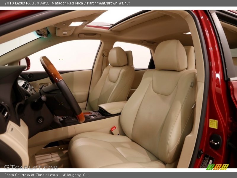 Matador Red Mica / Parchment/Brown Walnut 2010 Lexus RX 350 AWD