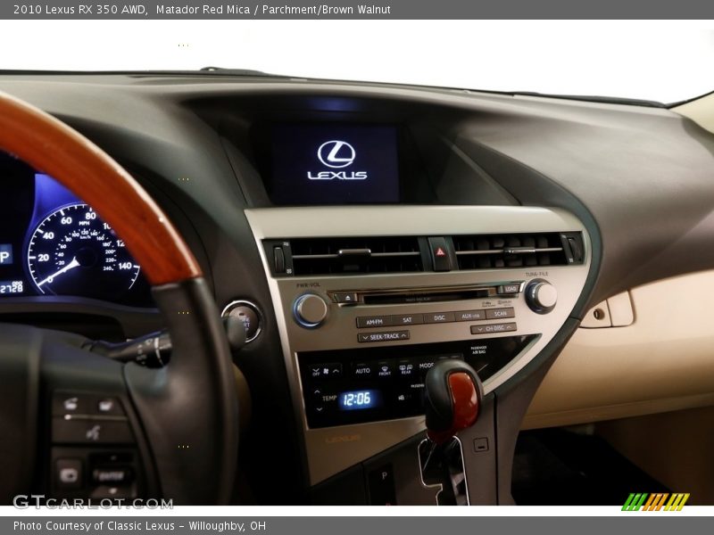 Matador Red Mica / Parchment/Brown Walnut 2010 Lexus RX 350 AWD