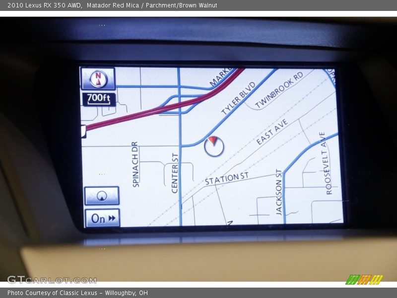 Matador Red Mica / Parchment/Brown Walnut 2010 Lexus RX 350 AWD