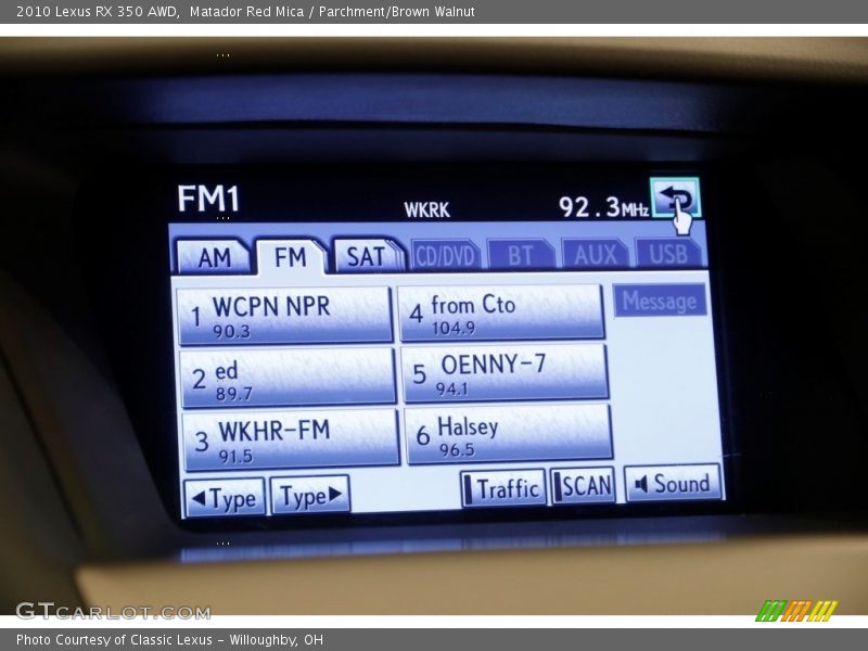 Matador Red Mica / Parchment/Brown Walnut 2010 Lexus RX 350 AWD