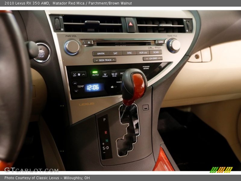 Matador Red Mica / Parchment/Brown Walnut 2010 Lexus RX 350 AWD