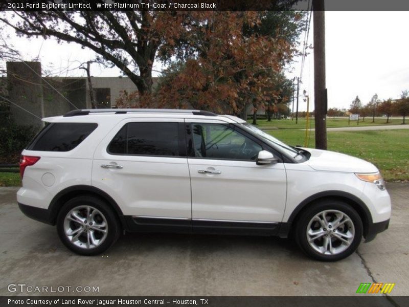 White Platinum Tri-Coat / Charcoal Black 2011 Ford Explorer Limited