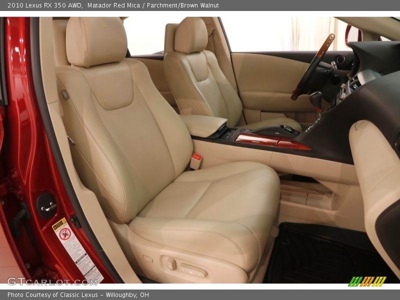 Matador Red Mica / Parchment/Brown Walnut 2010 Lexus RX 350 AWD