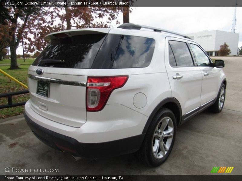 White Platinum Tri-Coat / Charcoal Black 2011 Ford Explorer Limited