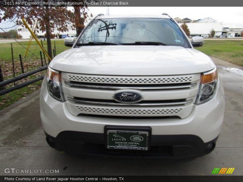 White Platinum Tri-Coat / Charcoal Black 2011 Ford Explorer Limited