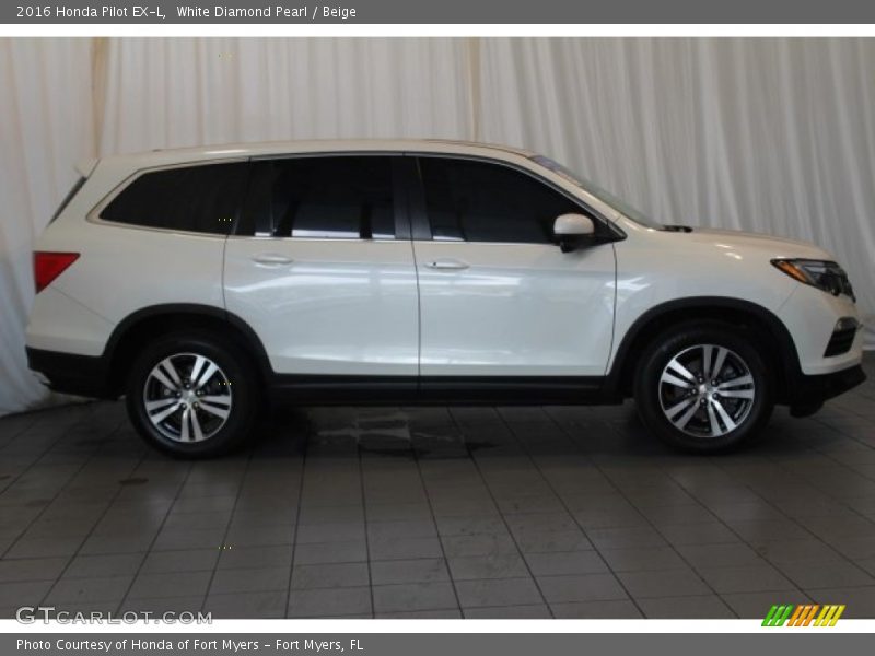 White Diamond Pearl / Beige 2016 Honda Pilot EX-L