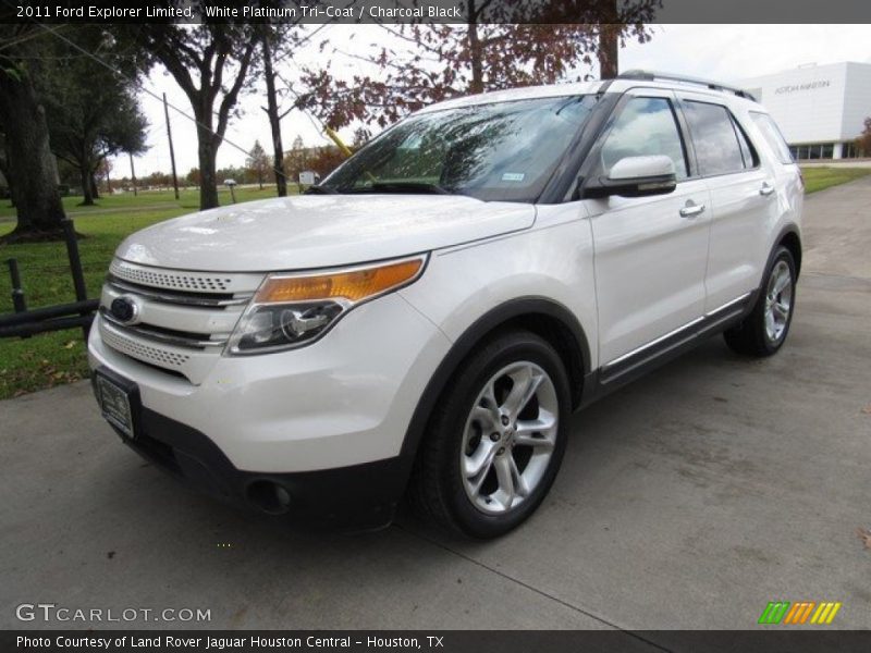 White Platinum Tri-Coat / Charcoal Black 2011 Ford Explorer Limited