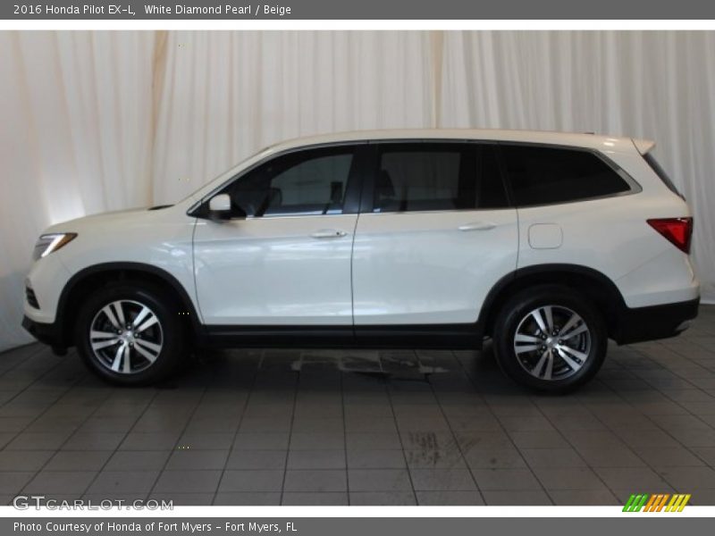 White Diamond Pearl / Beige 2016 Honda Pilot EX-L