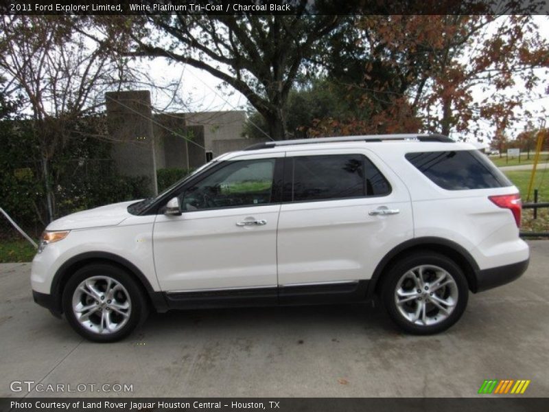 White Platinum Tri-Coat / Charcoal Black 2011 Ford Explorer Limited